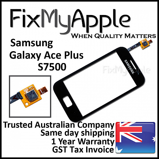 Samsung Galaxy Ace Plus S7500 Glass Touch Screen Digitizer - Black OEM
