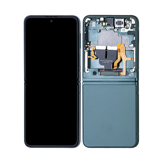 [Refurbished] OLED Touch Screen Digitizer Assembly with Frame - Green for Samsung Galaxy Z Flip3 F711