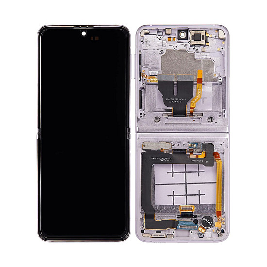 [Refurbished] OLED Touch Screen Digitizer Assembly with Frame - Lavender for Samsung Galaxy Z Flip3 F711