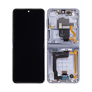 [Refurbished] OLED Touch Screen Digitizer Assembly with Frame - Blue for Samsung Galaxy Z Flip4 F721