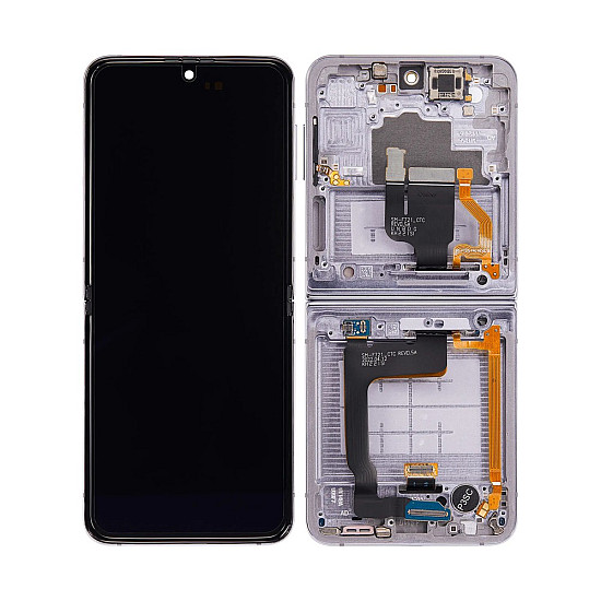 [Refurbished] OLED Touch Screen Digitizer Assembly with Frame - Bora Purple for Samsung Galaxy Z Flip4 F721