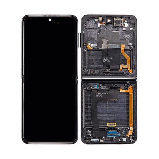 [Refurbished] OLED Touch Screen Digitizer Assembly with Frame - Graphite for Samsung Galaxy Z Flip4 F721