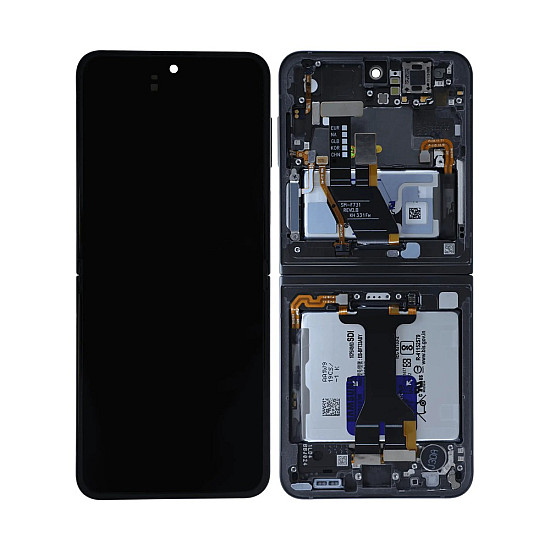 [Refurbished] OLED Touch Screen Digitizer Assembly with Frame - Gray for Samsung Galaxy Z Flip5 F731