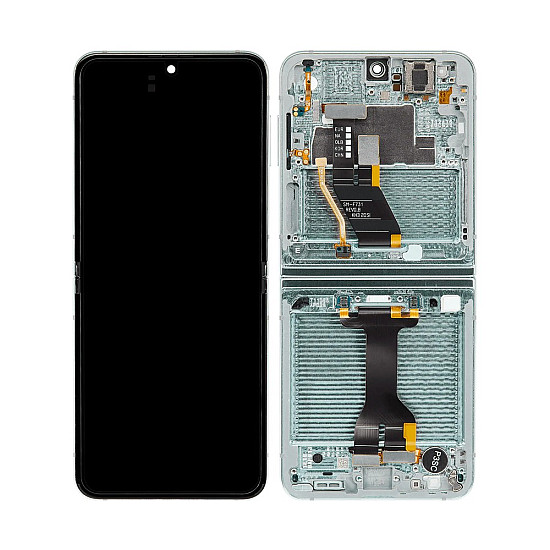 [Refurbished] OLED Touch Screen Digitizer Assembly with Frame - Mint for Samsung Galaxy Z Flip5 F731