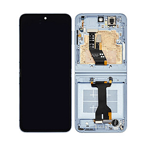 [Refurbished] OLED Touch Screen Digitizer Assembly with Frame - Blue for Samsung Galaxy Z Flip6 F741