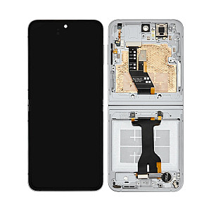[Refurbished] OLED Touch Screen Digitizer Assembly with Frame - White for Samsung Galaxy Z Flip6 F741