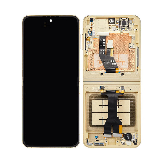 [Refurbished] OLED Touch Screen Digitizer Assembly with Frame - Yellow for Samsung Galaxy Z Flip6 F741