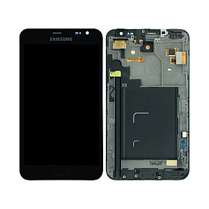 [Refurbished] OLED Touch Screen Digitizer Assembly with Frame - Black for Samsung Galaxy Note N7000