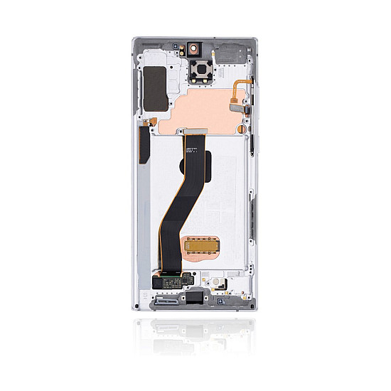 Samsung Galaxy Note 10+ Plus N975/N976 OLED Touch Screen Digitizer Assembly with Frame - Aura White [Refurbished]