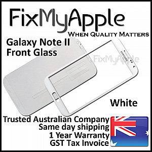 Samsung Galaxy Note 2 Front Glass Panel - White (With Adhesive)