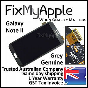 Samsung Galaxy Note 2 N7100 N7105 LCD Touch Screen Digitizer Assembly - Grey OEM (With Adhesive)