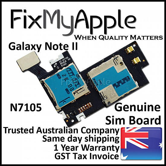 Samsung Galaxy Note 2 N7105 Sim and Micro SD Card Reader Flex Cable OEM