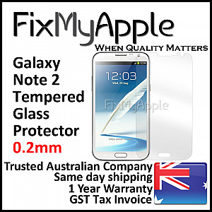 Samsung Galaxy Note 2 Tempered Glass Screen Protector - Premium 0.2mm