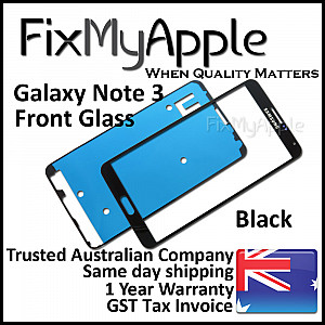 Samsung Galaxy Note 3 Front Glass Panel - Black (With Adhesive)