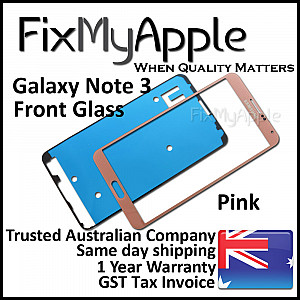 Samsung Galaxy Note 3 Front Glass Panel - Pink (With Adhesive)