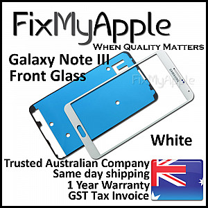Samsung Galaxy Note 3 Front Glass Panel - White (With Adhesive)