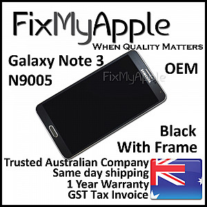 Samsung Galaxy Note 3 N9005 LCD Touch Screen Digitizer Assembly with Frame - Black OEM