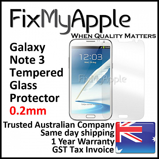 Samsung Galaxy Note 3 Tempered Glass Screen Protector - Premium 0.2mm