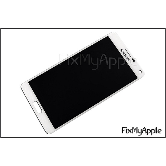 Samsung Galaxy Note 4 N910G OLED Touch Screen Digitizer Assembly - White [Refurbished]
