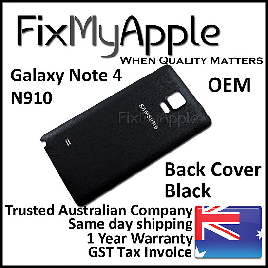 Samsung Galaxy Note 4 Back Cover - Black OEM