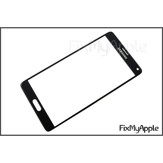 Samsung Galaxy Note 4 Front Glass Panel - Black OEM (With Adhesive)