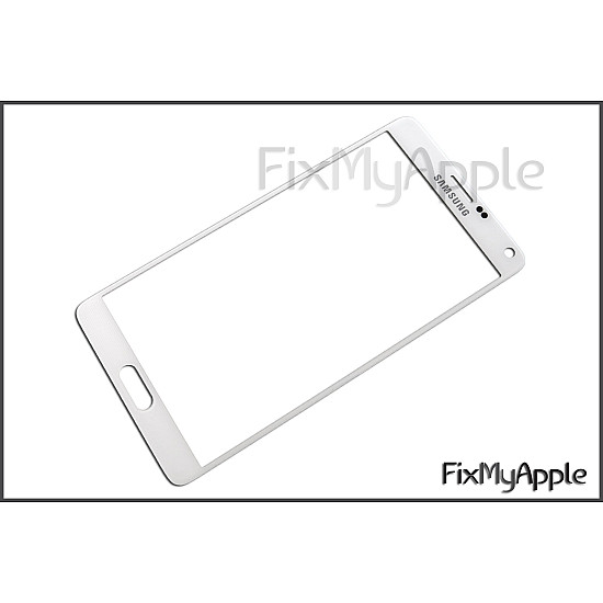 Samsung Galaxy Note 4 Front Glass Panel - White OEM (With Adhesive)