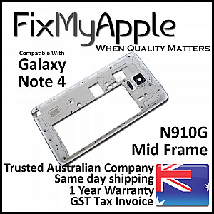 Samsung Galaxy Note 4 N910G Mid Back Housing Frame - White