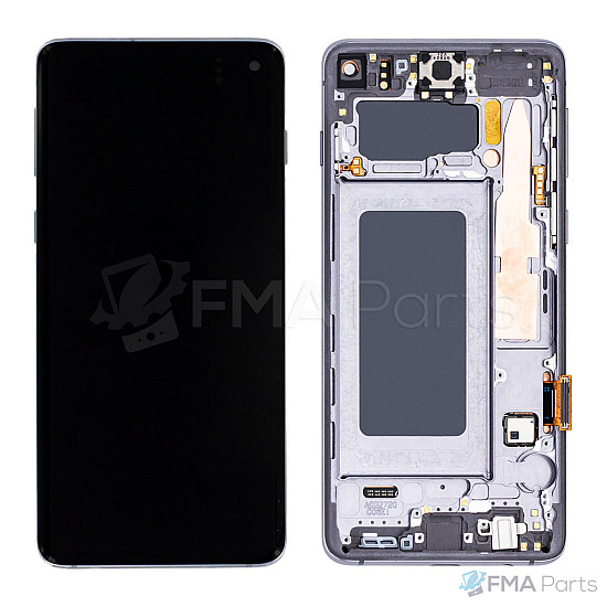 [Service Pack] OLED Touch Screen Digitizer Assembly with Frame - Prism Black for Samsung Galaxy S10 G973F