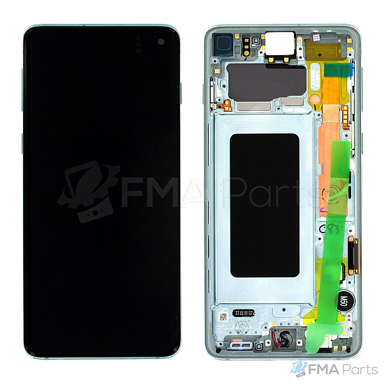 Samsung Galaxy S10 G973F OLED Touch Screen Digitizer Assembly with Frame - Prism Green [Service Pack]