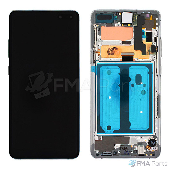 Samsung Galaxy S10 5G G977 OLED Touch Screen Digitizer Assembly with Frame - Crown Silver [Service Pack]