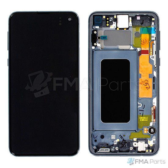 Samsung Galaxy S10e G970F OLED Touch Screen Digitizer Assembly with Frame - Prism Black [Service Pack]