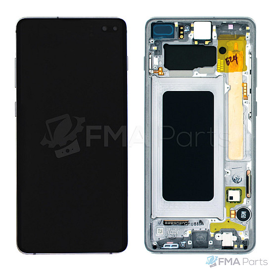 Samsung Galaxy S10+ G975F OLED Touch Screen Digitizer Assembly with Frame - Prism Black [Service Pack]
