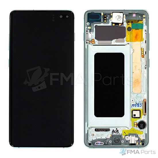 Samsung Galaxy S10+ G975F OLED Touch Screen Digitizer Assembly with Frame - Prism Green [Service Pack]