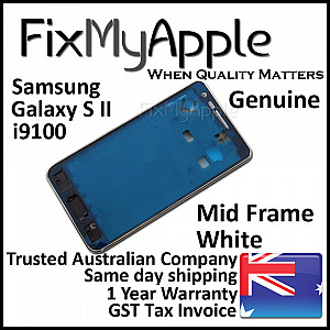 Samsung Galaxy S2 i9100 Mid Frame Bezel - White OEM