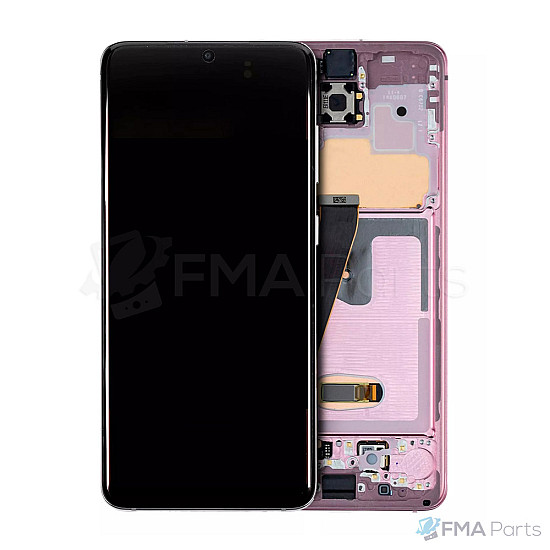 Samsung Galaxy S20 G980F/G981F OLED Touch Screen Digitizer Assembly with Frame - Cloud Pink [Service Pack]