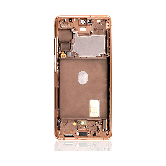 Samsung Galaxy S20 FE G780F/G781F OLED Touch Screen Digitizer Assembly with Frame - Cloud Orange [Service Pack]