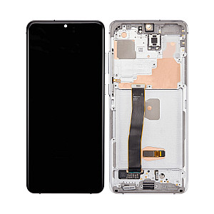 [Refurbished] OLED Touch Screen Digitizer Assembly with Frame - Cloud White for Samsung Galaxy S20 Ultra G988B
