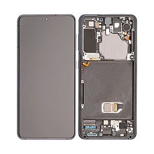 [Aftermarket OLED] OLED Touch Screen Digitizer Assembly with Frame - Phantom Grey for Samsung Galaxy S21 G991B