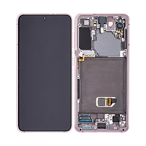 [Refurbished] OLED Touch Screen Digitizer Assembly with Frame - Phantom Violet for Samsung Galaxy S21 G991B