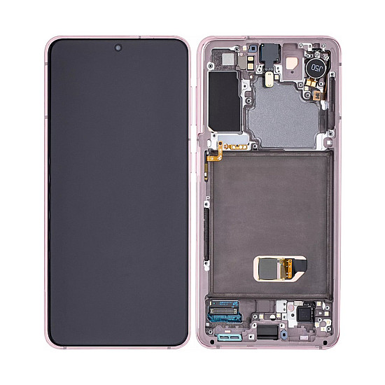 Samsung Galaxy S21 G991B OLED Touch Screen Digitizer Assembly with Frame - Phantom Violet [Refurbished]