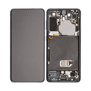 [Service Pack] OLED Touch Screen Digitizer Assembly with Frame - Phantom Grey for Samsung Galaxy S21 G991B