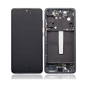 [Refurbished] OLED Touch Screen Digitizer Assembly with Frame - Graphite for Samsung Galaxy S21 FE G990B