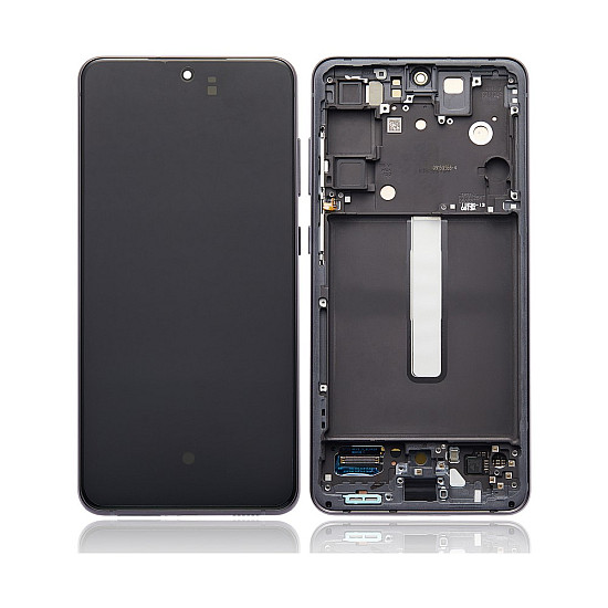 Samsung Galaxy S21 FE G990B OLED Touch Screen Digitizer Assembly with Frame - Graphite [Refurbished]