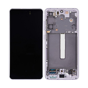 [Service Pack] OLED Touch Screen Digitizer Assembly with Frame - Lavender for Samsung Galaxy S21 FE G990B