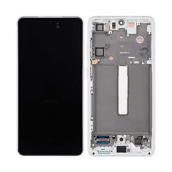 Samsung Galaxy S21 FE G990B OLED Touch Screen Digitizer Assembly with Frame - White [Service Pack]