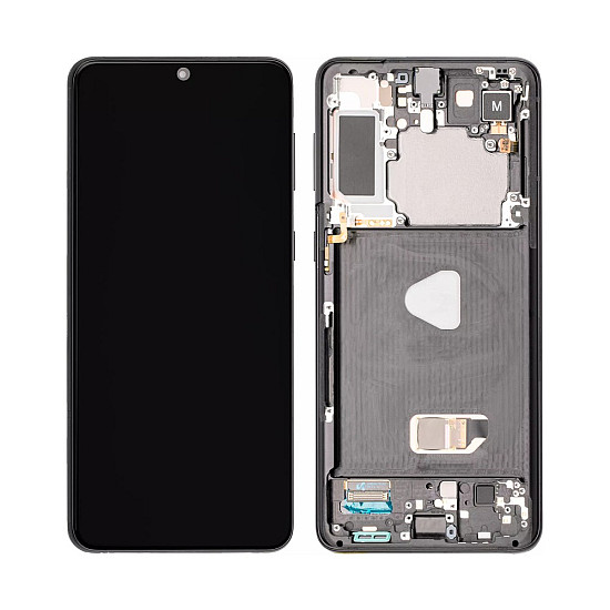 Samsung Galaxy S21+ G996B OLED Touch Screen Digitizer Assembly with Frame - Phantom Black [Refurbished]