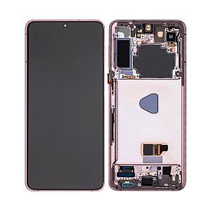 [Refurbished] OLED Touch Screen Digitizer Assembly with Frame - Phantom Violet for Samsung Galaxy S21+ G996B