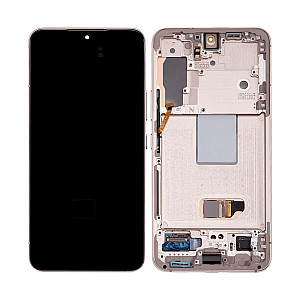 [Refurbished] OLED Touch Screen Digitizer Assembly with Frame - Pink Gold for Samsung Galaxy S22 S901B