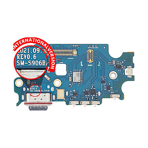 Charging Port Flex Cable with Sim Card Reader OEM for Samsung Galaxy S22 Plus 5G S906B