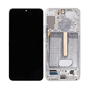 [Refurbished] OLED Touch Screen Digitizer Assembly with Frame - Phantom White for Samsung Galaxy S22+ S906B